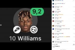 此前被球迷批表现差还与拉什福德对比,尼科传射后晒9.2评分回应