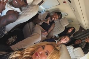 心情好!国家德比后维尼修斯带着女友,与米利唐夫妇在摩纳哥度假