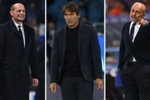  阿莱格里、孔蒂、斯帕莱蒂将首次齐聚意甲，孔蒂和斯帅从未交手过