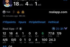  单节18分！迈尔斯-布里斯奇首节9中7砍下18分4板！